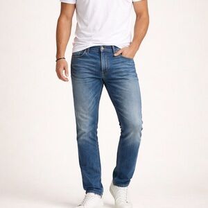 Devil Dog Jeans Men's Medium Whiskered Washed Denim Jeans Size 36x32 NWOT